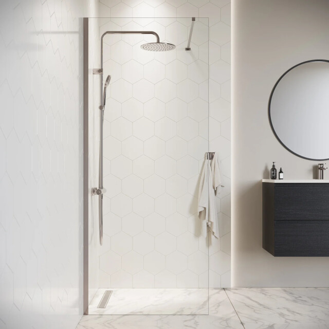Badplaats Douchewand florida 70 x 200 cm chroom – inloopdouche 8 mm