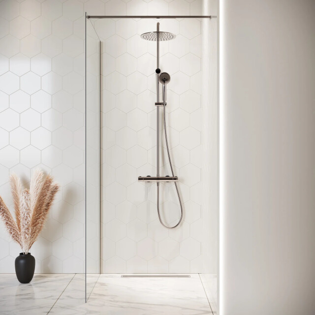 Badplaats Douchewand florida 70 x 200 cm chroom – inloopdouche 8 mm