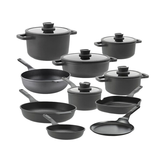 BergHOFF Pannenset leo stone+ 15 delig downdraft