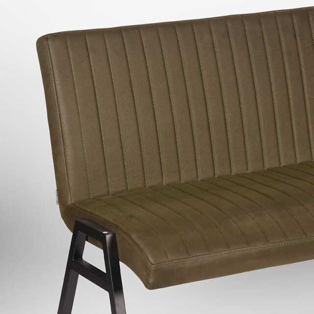 Label51 Eetkamerbank matz army green microfiber 175 cm