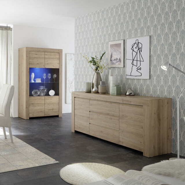 CaliCosy Vitrinekast 2 deuren van glas zonder verlichting h186 cm firenze