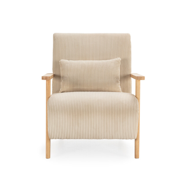 CaliCosy Fauteuil in stof met houten poten l70 cm bonnie