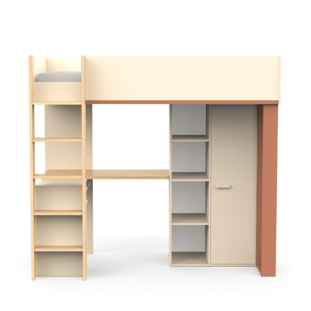 CaliCosy Hoogslaper met bureau en kast h183 cm camillia