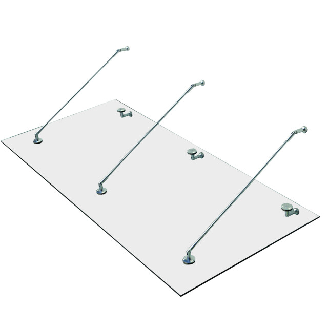 4goodz Glazen deurluifel gehard glas met rvs 200x90 cm