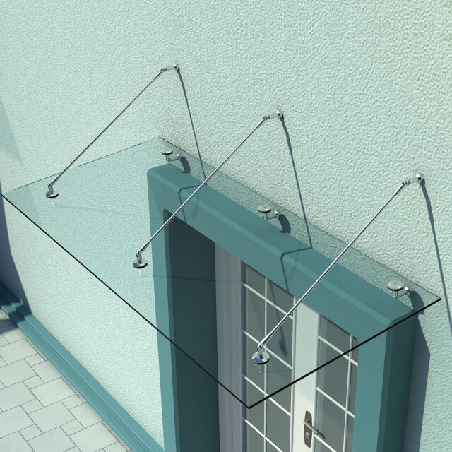 4goodz Glazen deurluifel gehard glas met rvs 200x90 cm