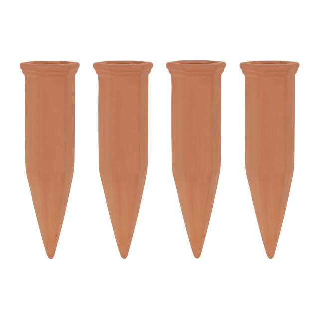 QUVIO Bewateringssysteem set van 4 terracotta
