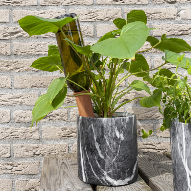 QUVIO Bewateringssysteem set van 4 terracotta