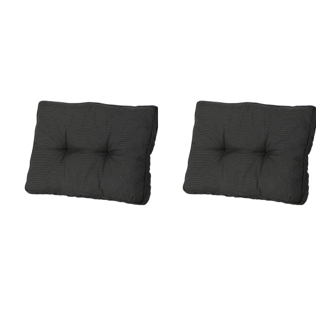 Madison florance zitkussen rib black ca. 43x60 cm set van 2
