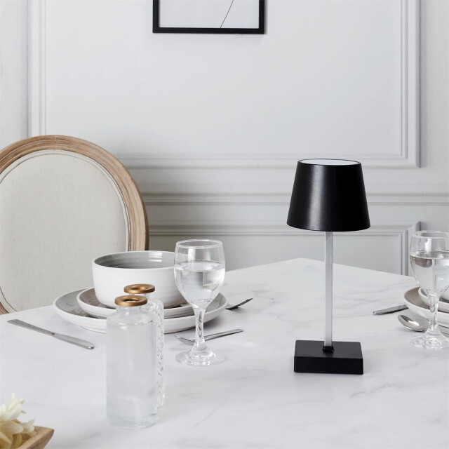 Casa di Elturo Led diner tafellamp touch bediening dimbaar (werkt op batterijen)