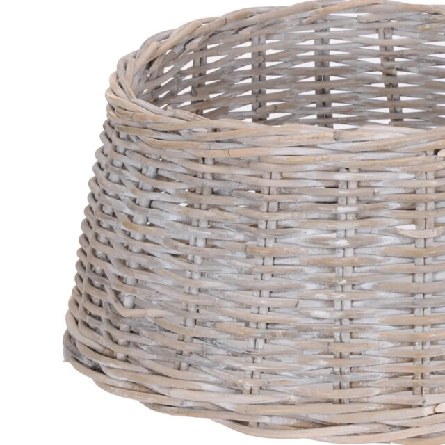 WDMT Rieten kerstboomrok ø 50 x 20 cm grijs