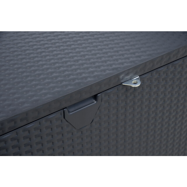Lifetime Kunststof kussenbox staal 509 ltr 132x70x67cm antraciet