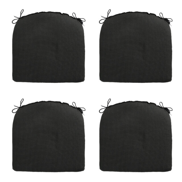 Madison Zitkussen rib black 46x48 - 4 stuks