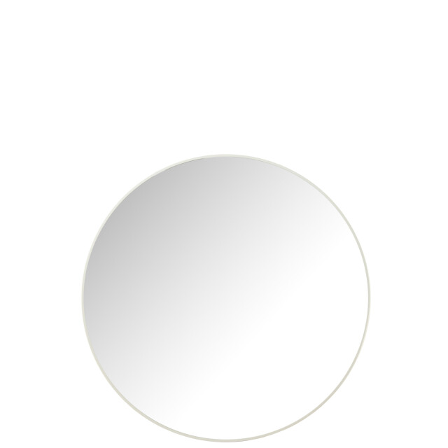 J-Line Mirror round glass/metal white large