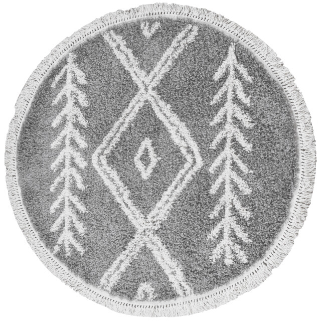 Home67 Vloerkleed rabat grey rond ø120 cm