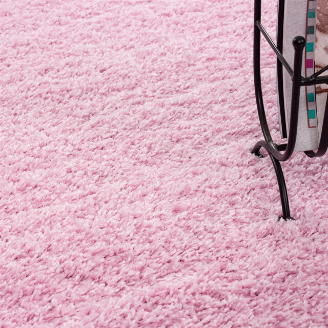 Muratap Basic shaggy vloerkleed roze hoogpolig- 120x170 cm