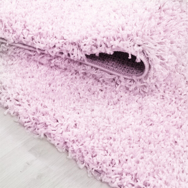Muratap Basic shaggy vloerkleed roze hoogpolig- 120x170 cm