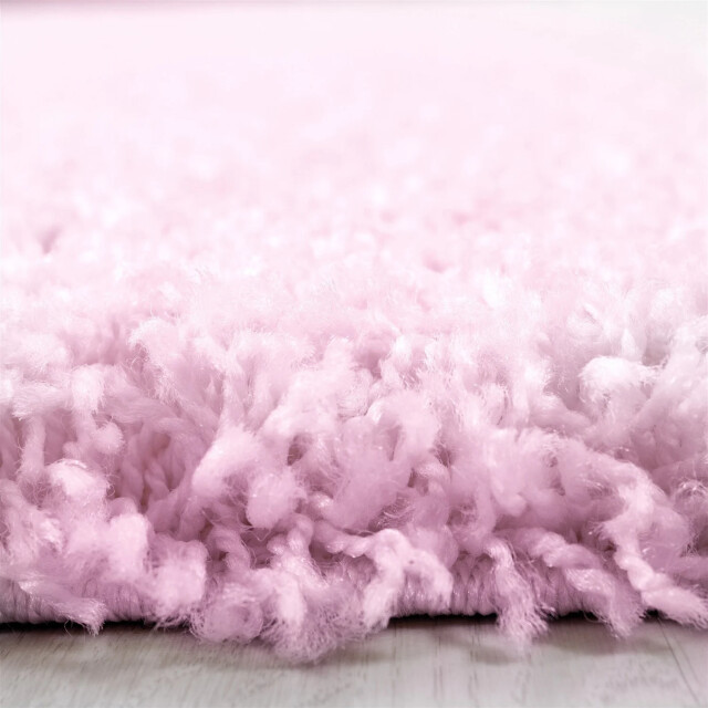 Muratap Basic shaggy vloerkleed roze hoogpolig- 120x170 cm