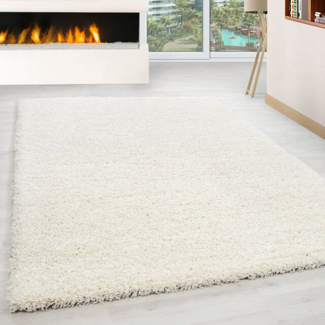 Muratap Basic shaggy vloerkleed creme hoogpolig- 160x230 cm