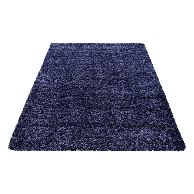 Muratap Basic shaggy vloerkleed donker blauw hoogpolig- 240x340 cm