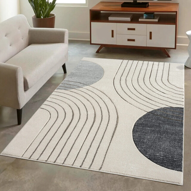 Muratap Bonito supreme 3d laagpolig vloerkleed tapijt grijs- 120x170 cm