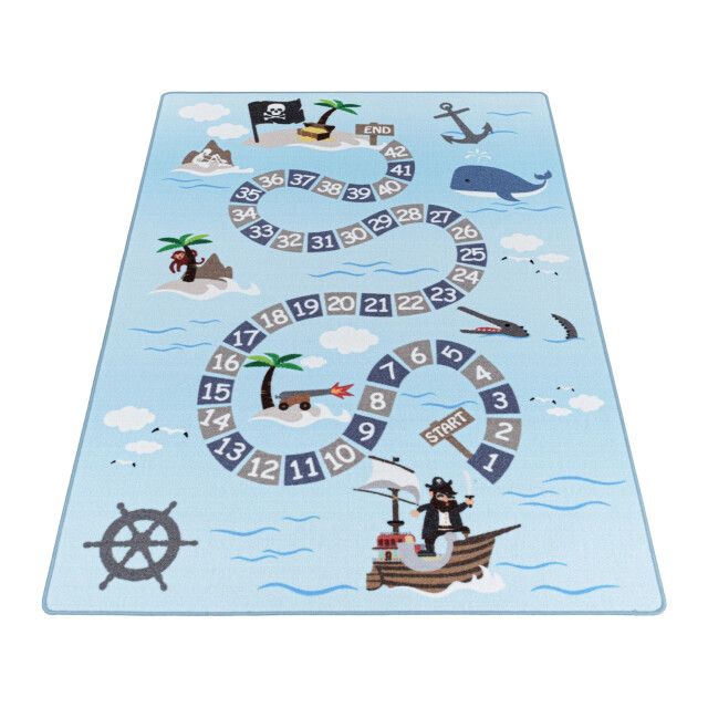 Muratap Play vloerkleed kinderkamer numbers laagpolig 80x120 cm