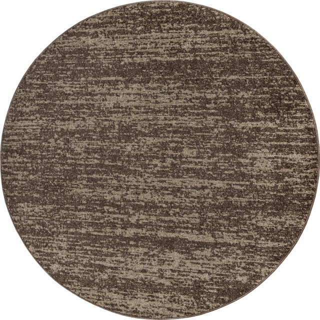 Muratap Relax oslo laagpolig effen vloerkleed rond modern tapijt bruin- 200 cm