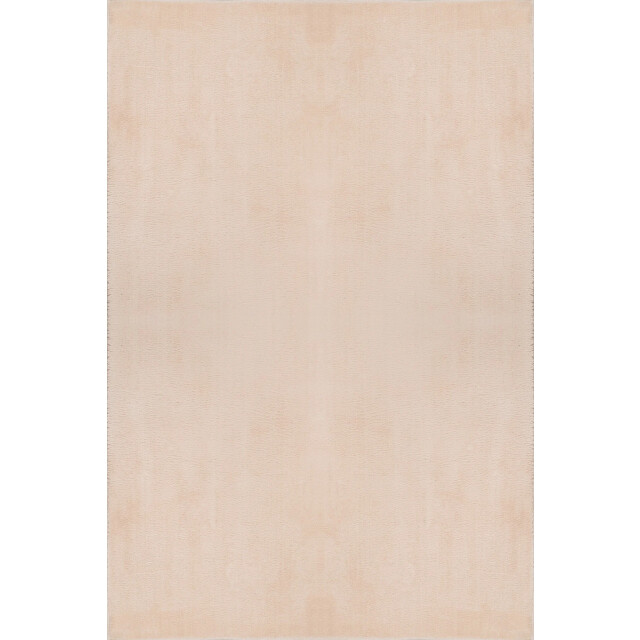 Muratap Samba soft fluffy vloerkleed laagpolig beige- 80 cm rond