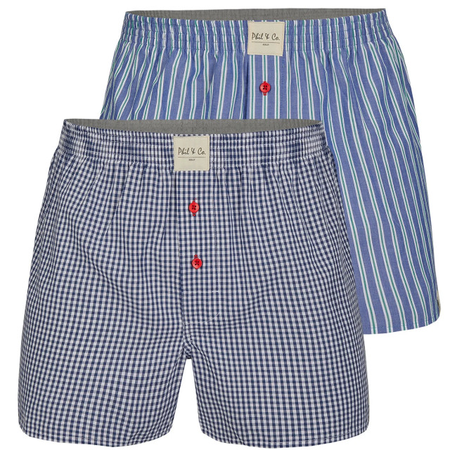 Phil & Co 6-pack geweven wijde boxershorts heren multipack 6-pack