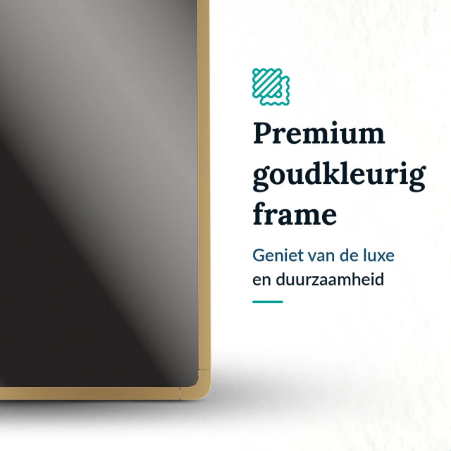 Mirlux Passpiegel ovale spiegel 160x60cm goud