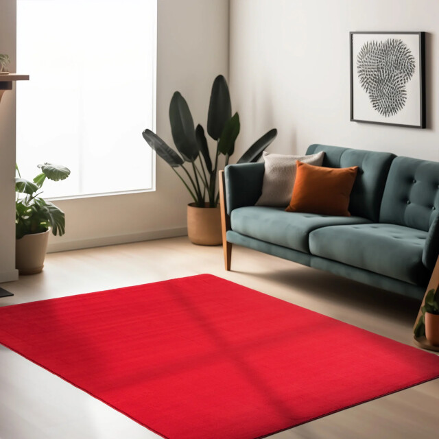 Muratap Sky soft uni basic vloerkleed laagpolig effen kleur - woonkamer