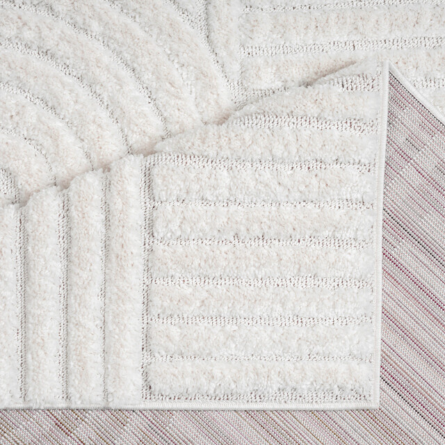 Muratap Vloerkleed focus japandi rond hoogpolig fluffy scandinavisch -