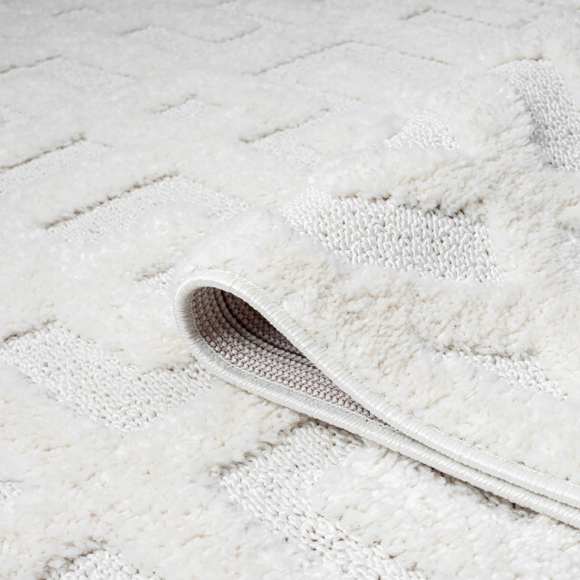 Muratap Vloerkleed focus solid hoogpolig fluffy scandinavisch - 120x170 cm