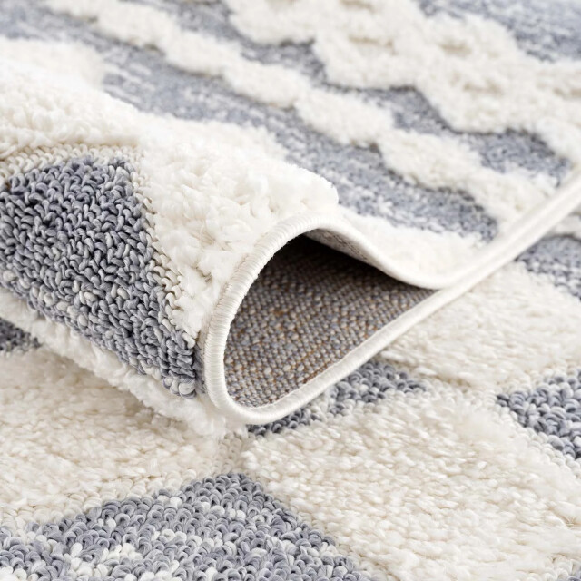 Muratap Vloerkleed focus style hoogpolig fluffy scandinavisch grijs -