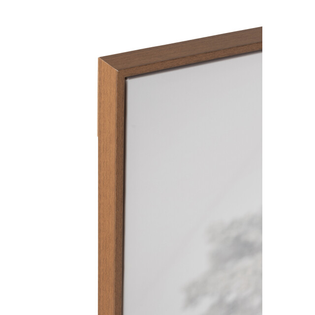 J-Line Wall deco landscape yak pinewood/polyresin white/brown