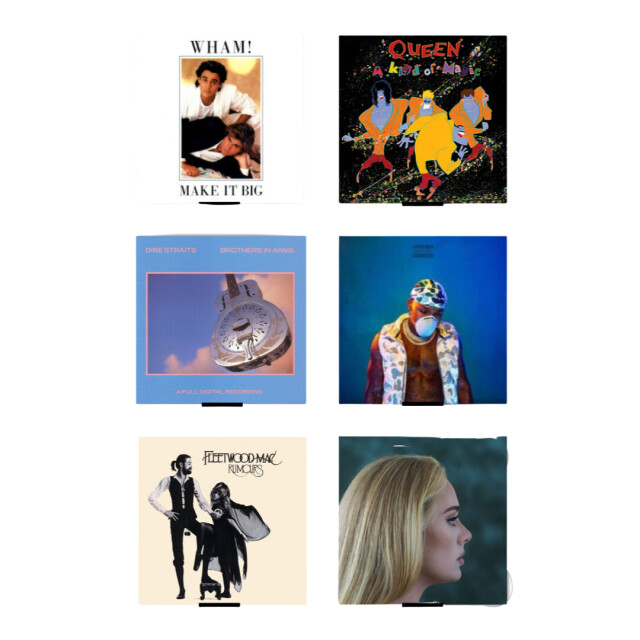 Melvy Lp houders freddie 6st zwart