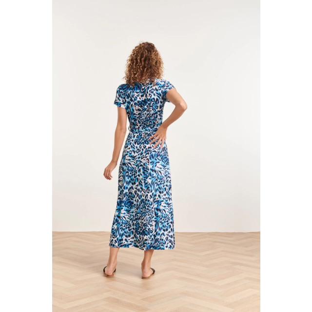 Smashed Lemon 24363 dames maxi te jurk met dieren print | white-light