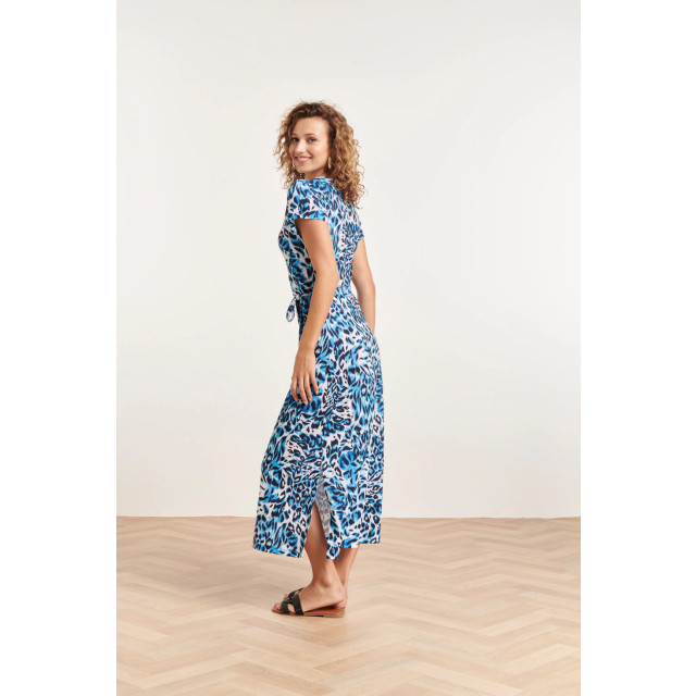 Smashed Lemon 24363 dames maxi te jurk met dieren print | white-light