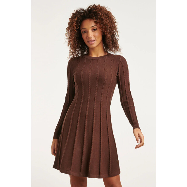 Smashed Lemon 23614 warm e fitflared gebreide korte jurk |