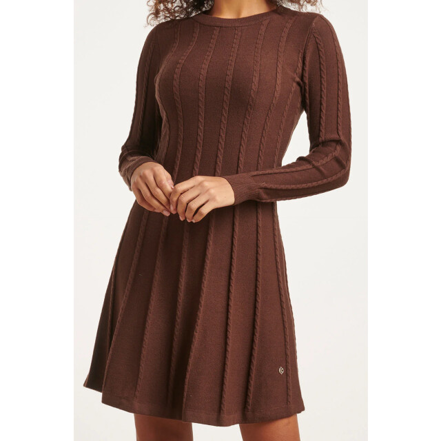 Smashed Lemon 23614 warm e fitflared gebreide korte jurk |
