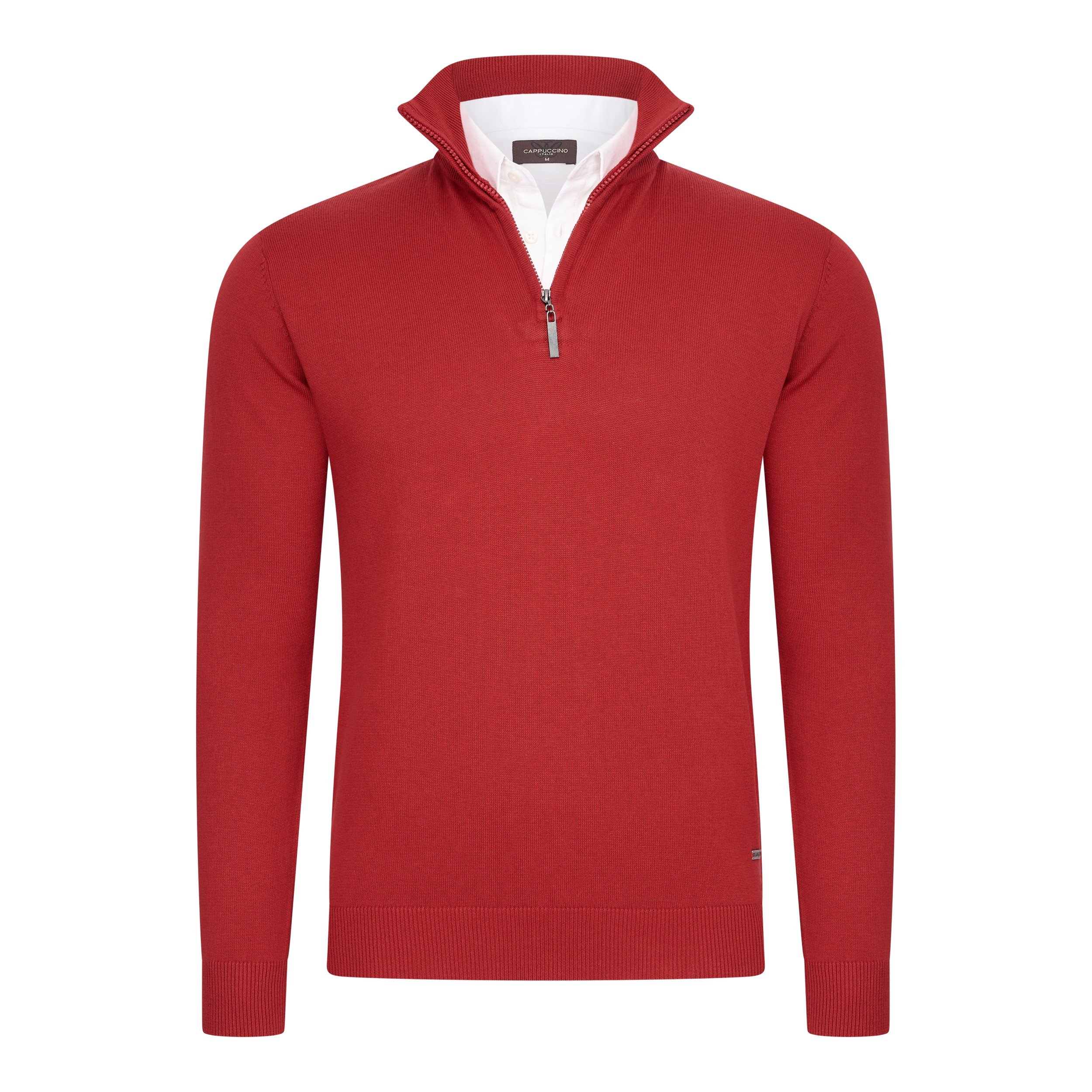 Cappuccino Italia Mock zip pullover