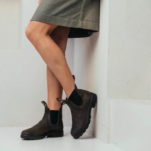 Blundstone #1615 Donker Olijf Suède Chelsea Laars