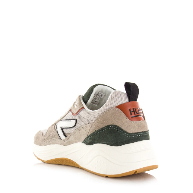 Hub Glide light bone/off white/dark rust lage sneakers heren