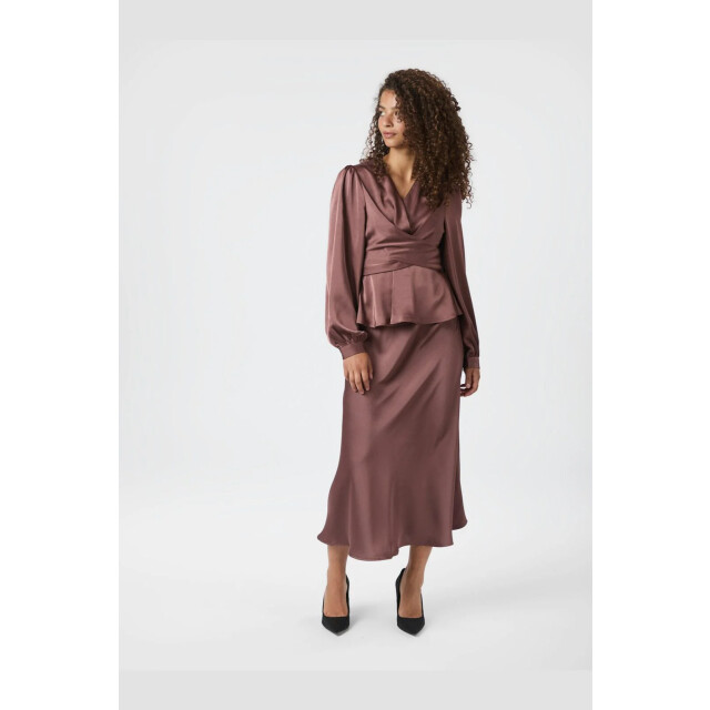 Neo Noir rista heavy sateen blouse 164803 393 dark rose