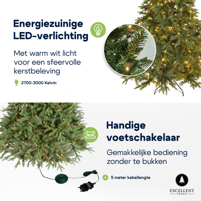 Excellent Trees ® led ulvik 210 cm premium kerstboom met 460 lampjes