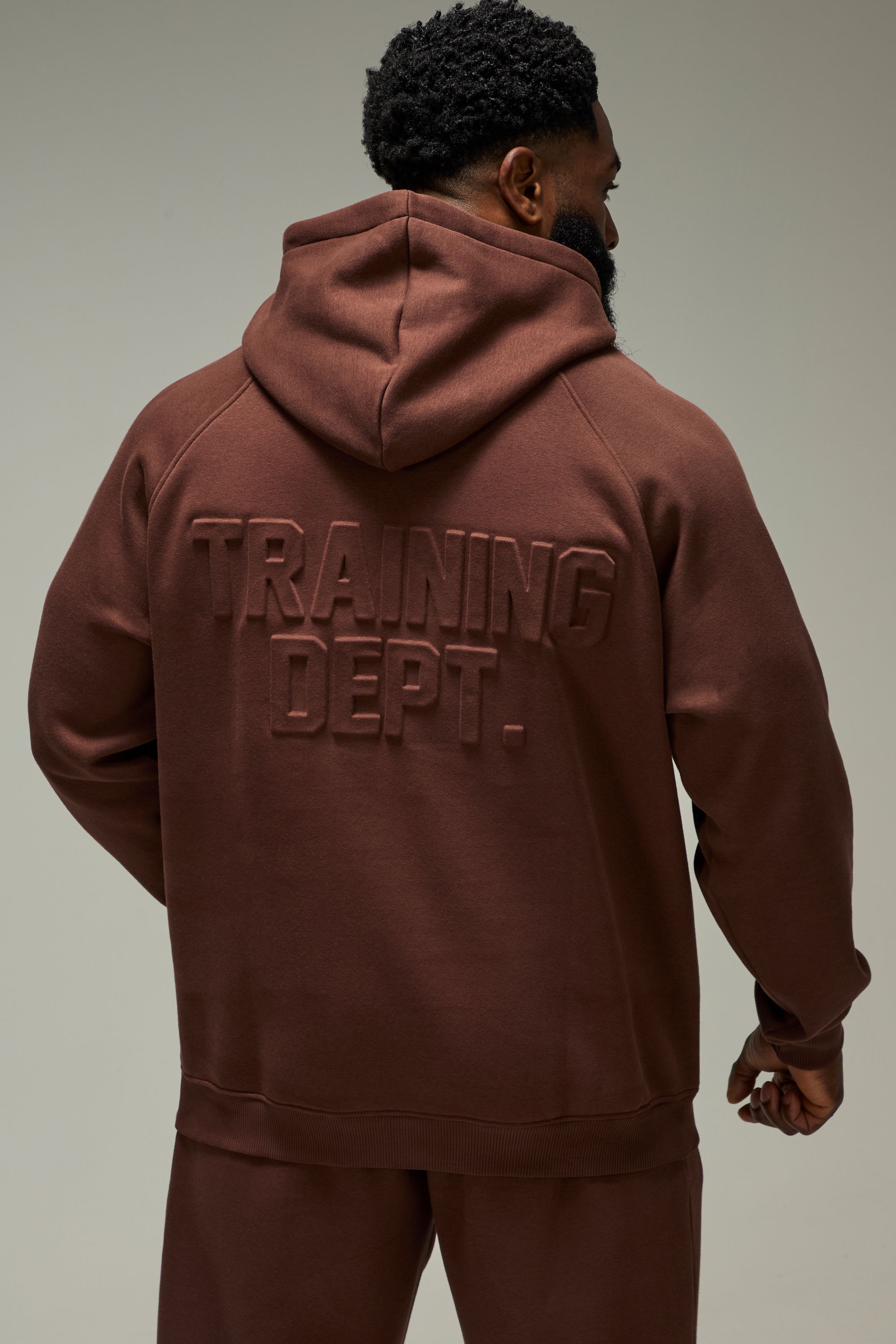 Cgi Workout Routine Training Dept Oversized Embossed Hoodie