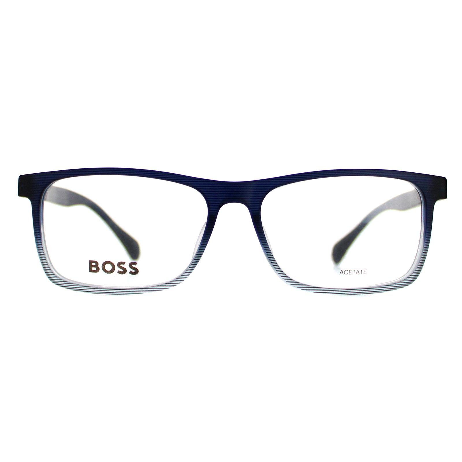 Hugo Boss Rectangular Mens Blue Fade Pattern BOSS 1084/IT