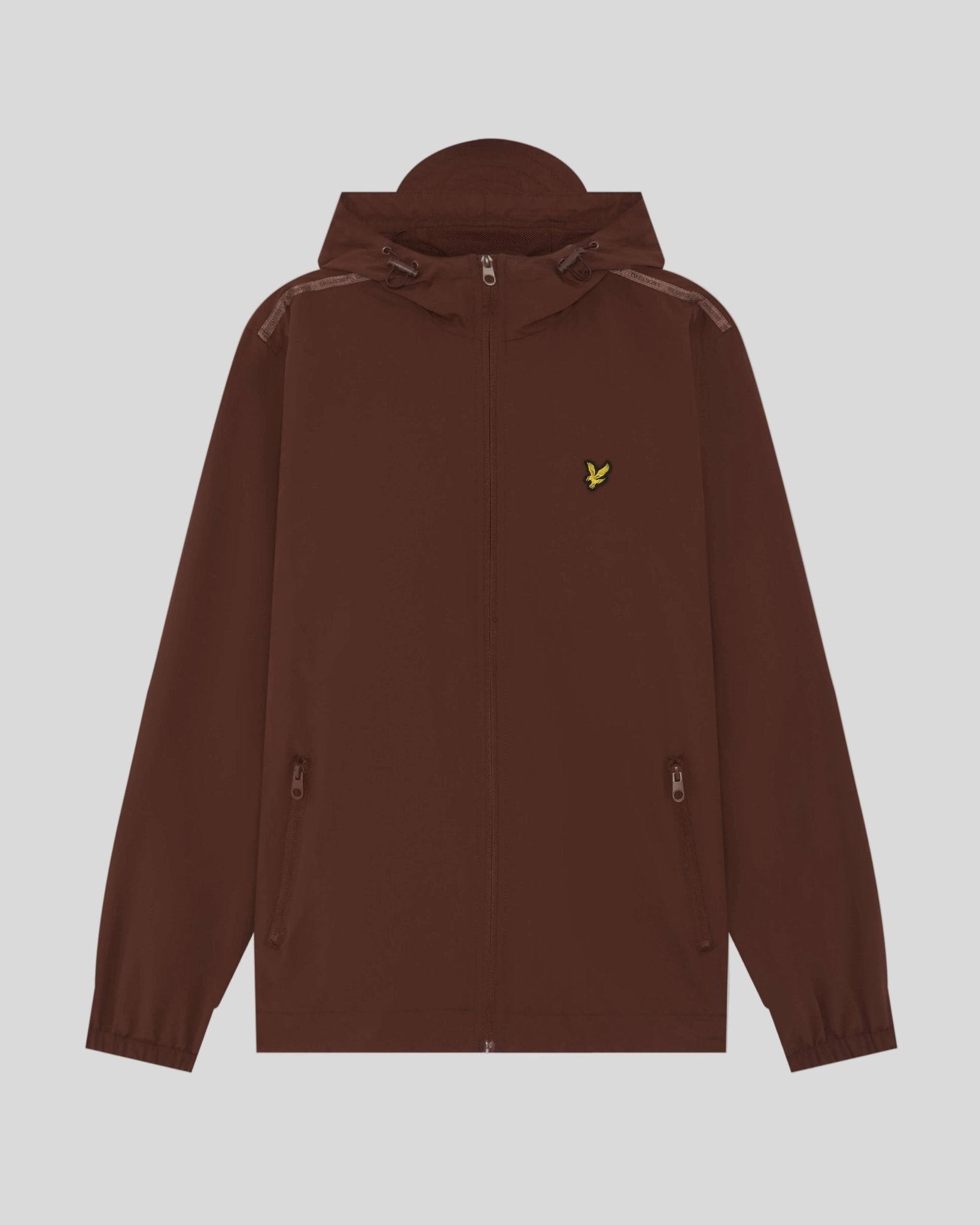 Jacket Back Design Size Taped Zip Through Hooded Jacket