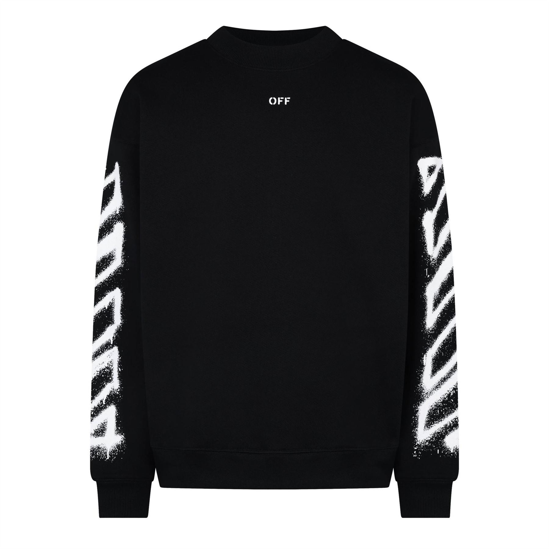 Women's Off White Off Spray Arrow Swt in Black