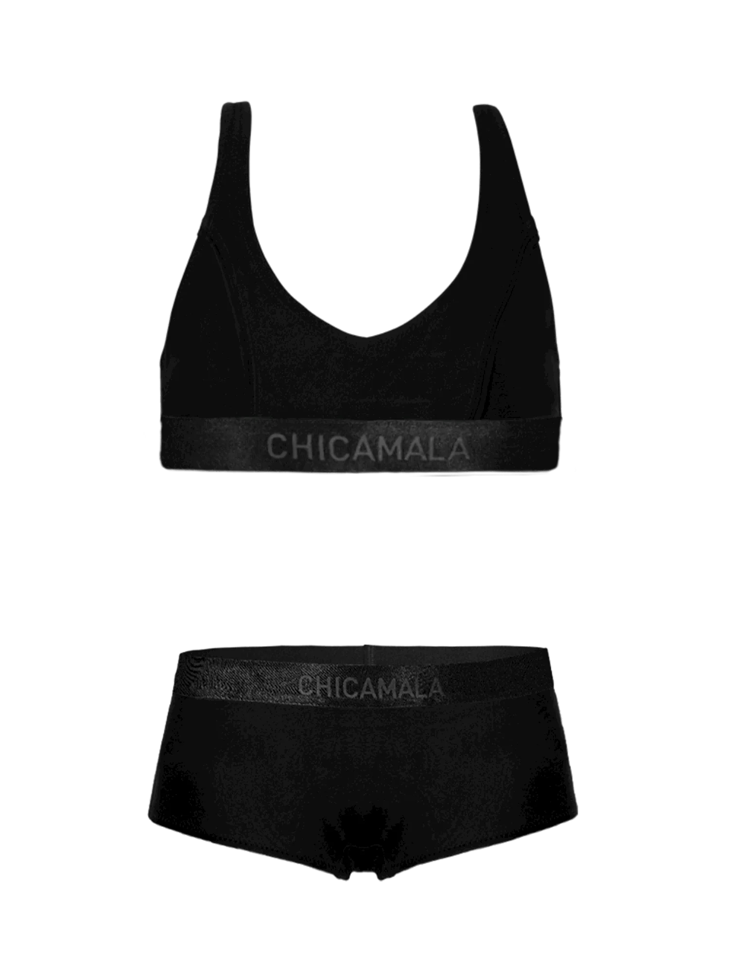 Muchachomalo Meisjes racerback bikini effen