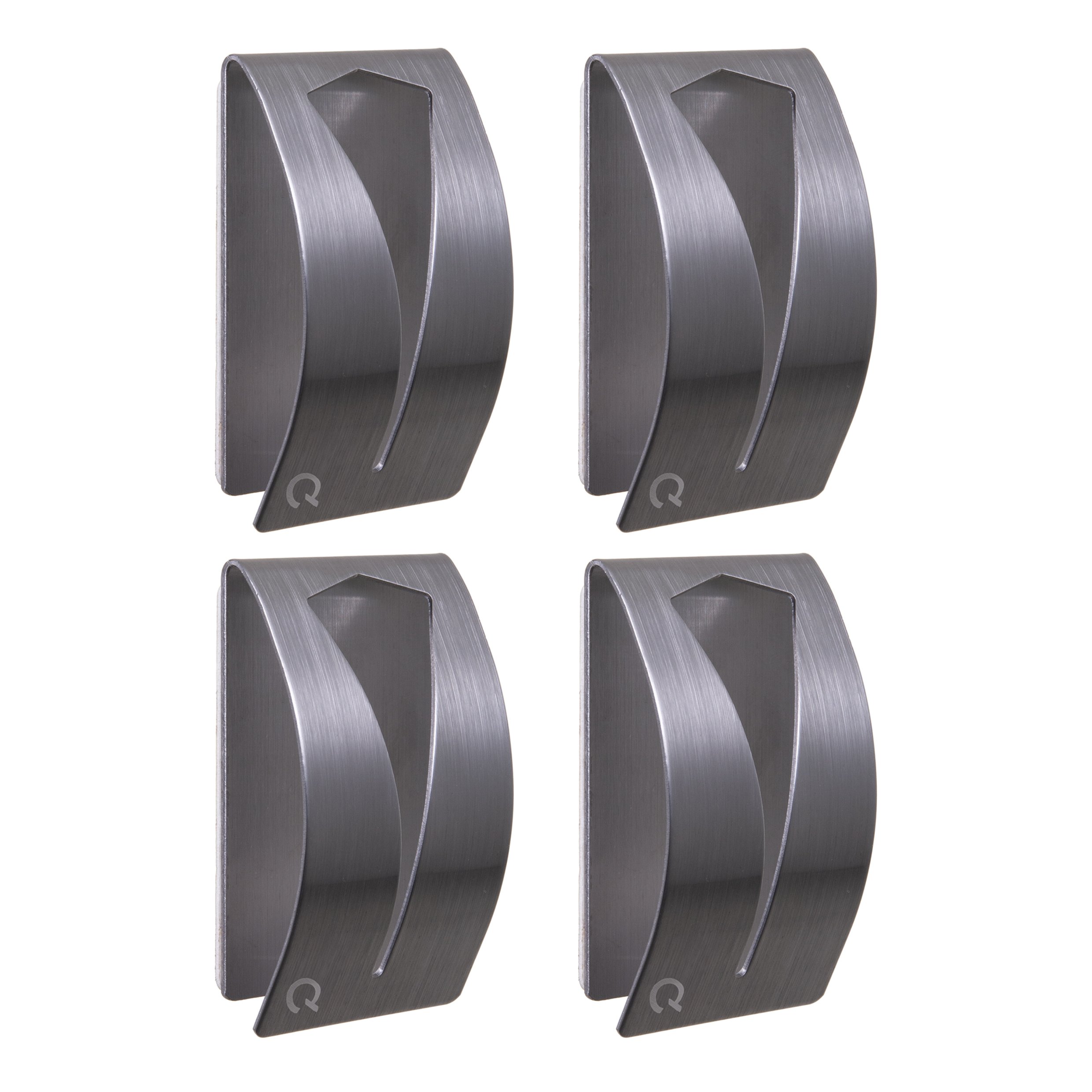 QUVIO Handdoekenhouder zelfklevend rvs set van 4